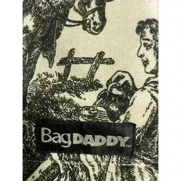 BagDaddy Red And Black Purse, Handbag, Tote With Fringe Vintage Inspired Pattern - Picture 4 of 7